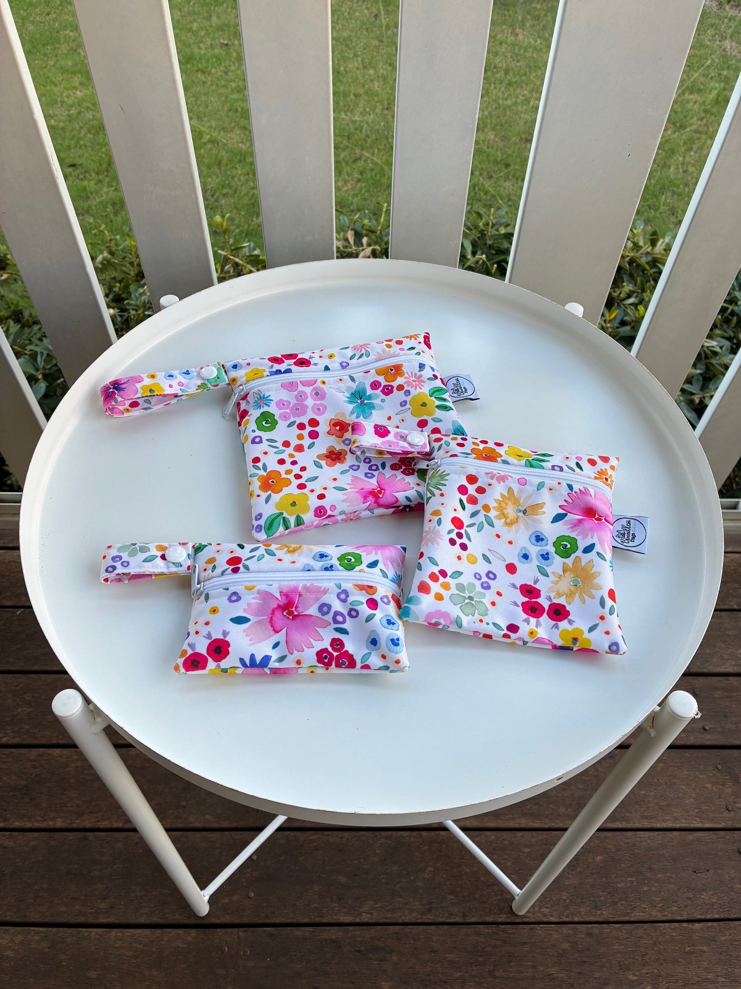 Water-resistant wet bags - Spring Party Confetti Ditsy Floral (Ninola Design)