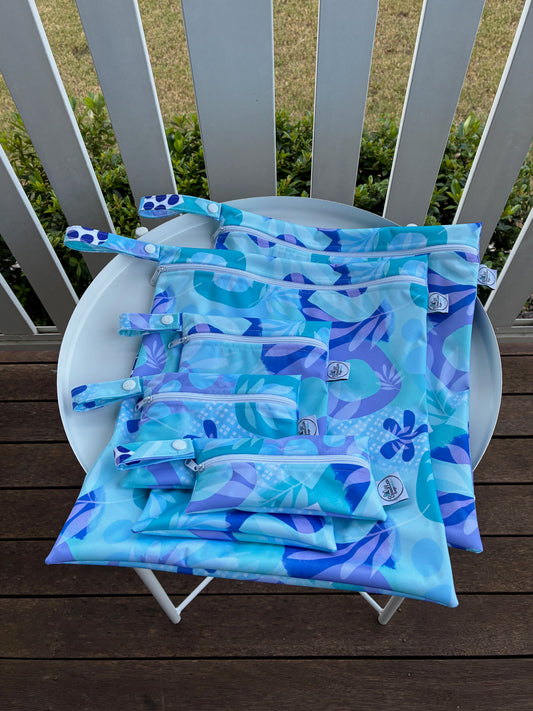 Water-resistant wet bags - Palm Cove (Wonderland Design Co)