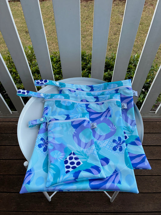 PRE-ORDER Water-resistant wet bags - Palm Cove (Wonderland Design Co)