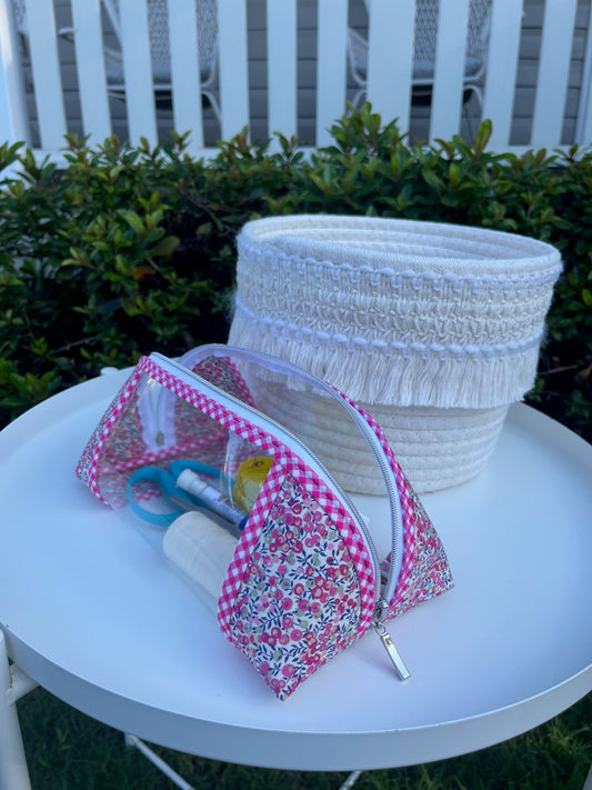 Clearly Trixie pouch - Wiltshire Bud B (Liberty Tana Lawn)