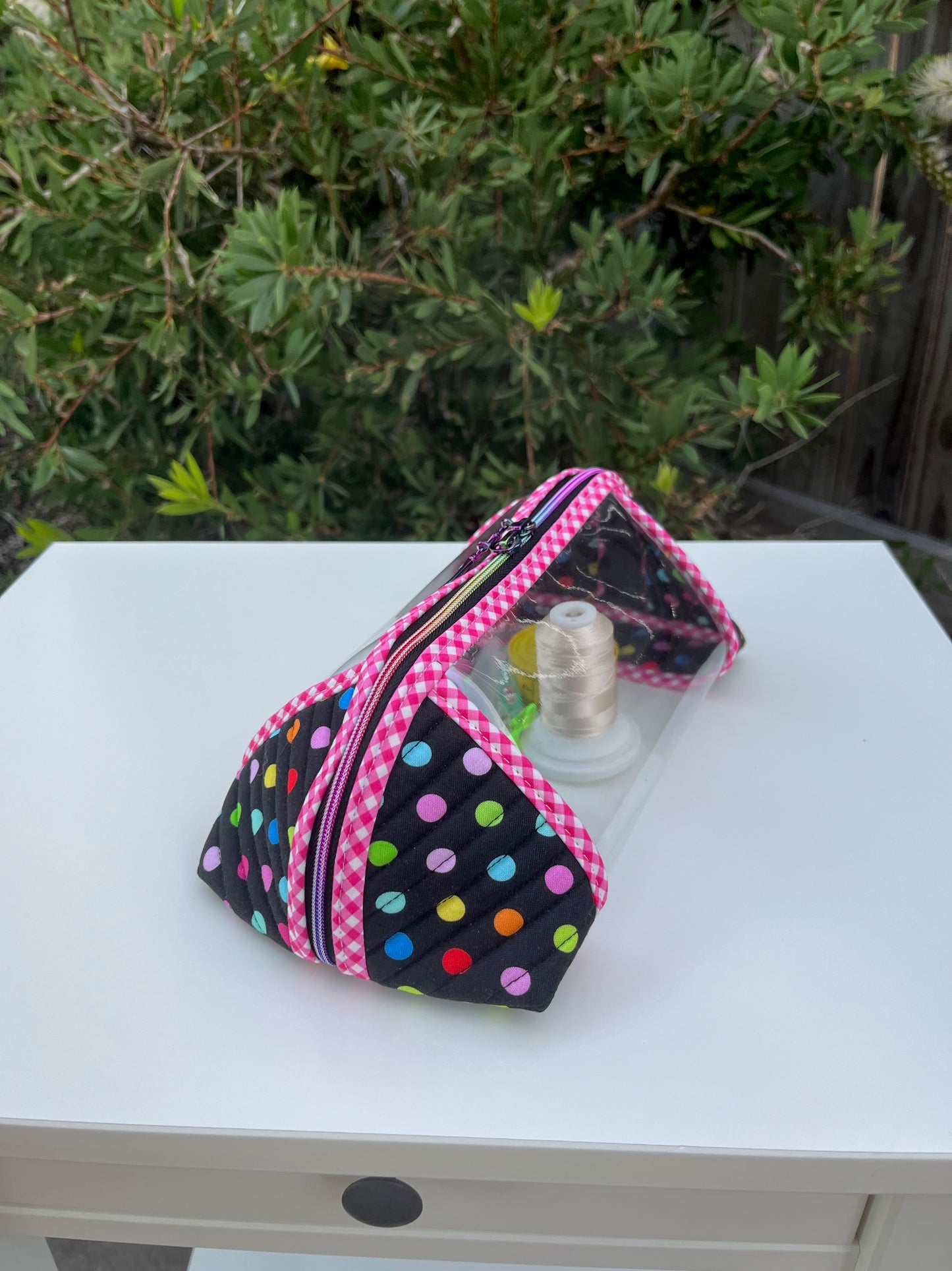 Clearly Trixie pouch - Big Dots (Milvale Design Studio)