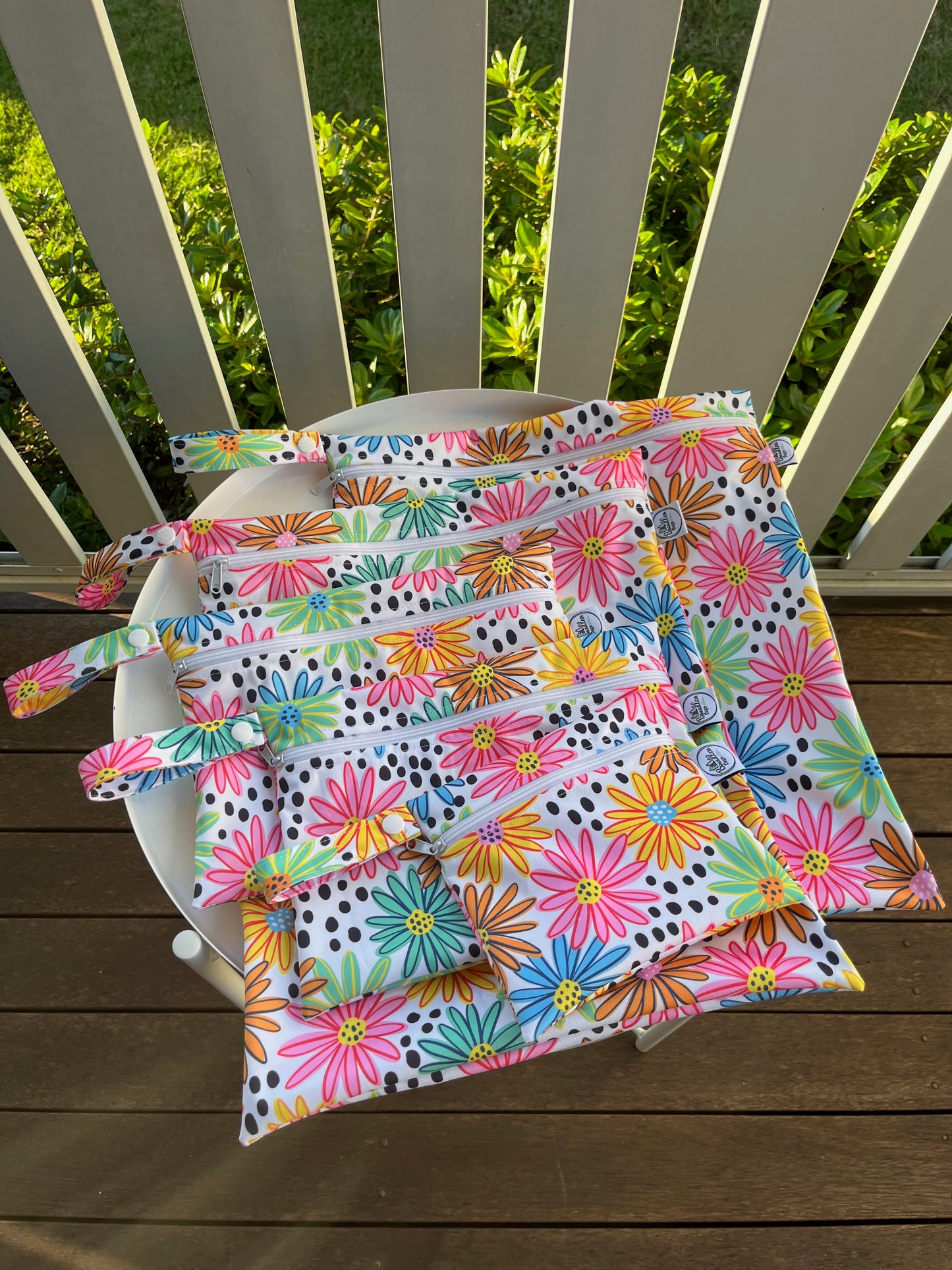 Water-resistant wet bags - Summer Bouquet (Louise Margaret)