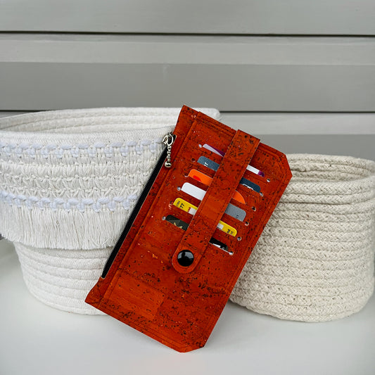 Purse Pal Wallet - Portuguese Cork (Burnt Orange)