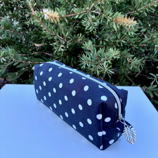 Black and White Spots lined with Wonderbloom (Wonderland Design Co)
