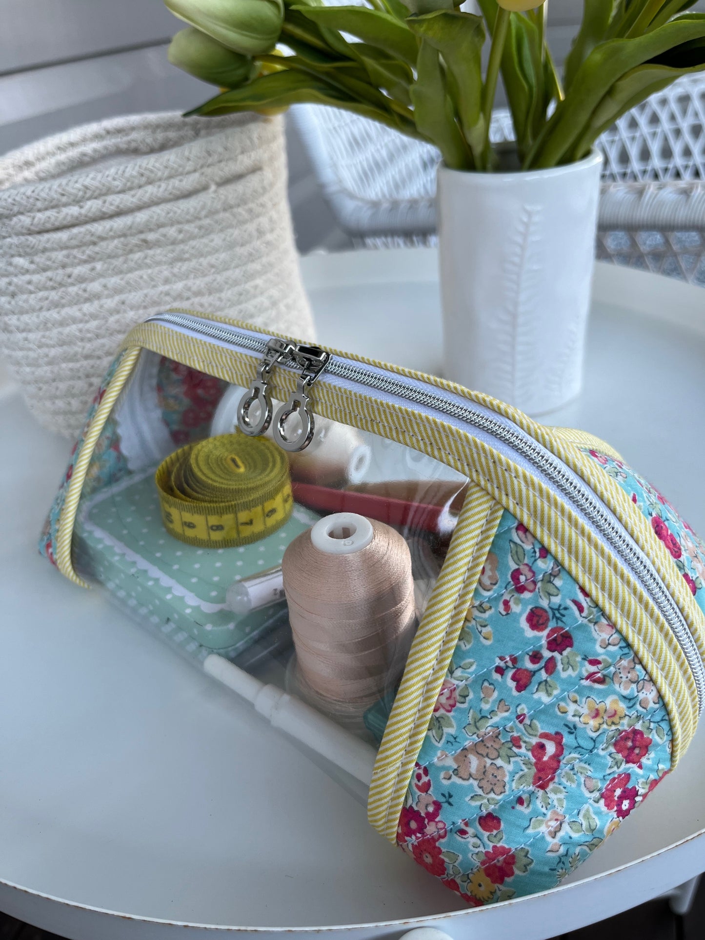 Clearly Trixie pouch - Tatum Aqua (Liberty)