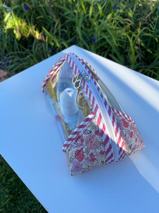 Clearly Trixie pouch - Floral lawn fabric from the Yuwa Live Life Collection