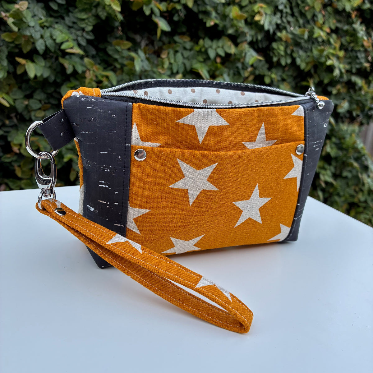 Norfolk Pouch - Natural Stars - Gold (Robert Kaufman: Sevenberry)