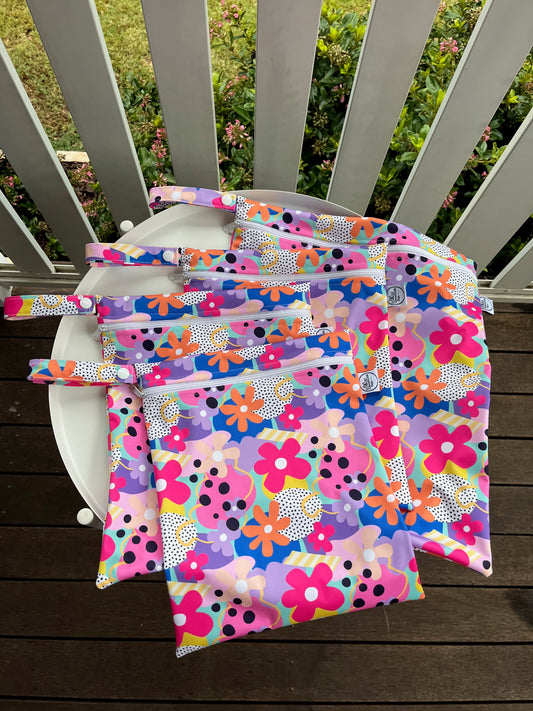 PRE-ORDER Water-resistant wet bags (Wonder Bloom - Wonderland Design Co)