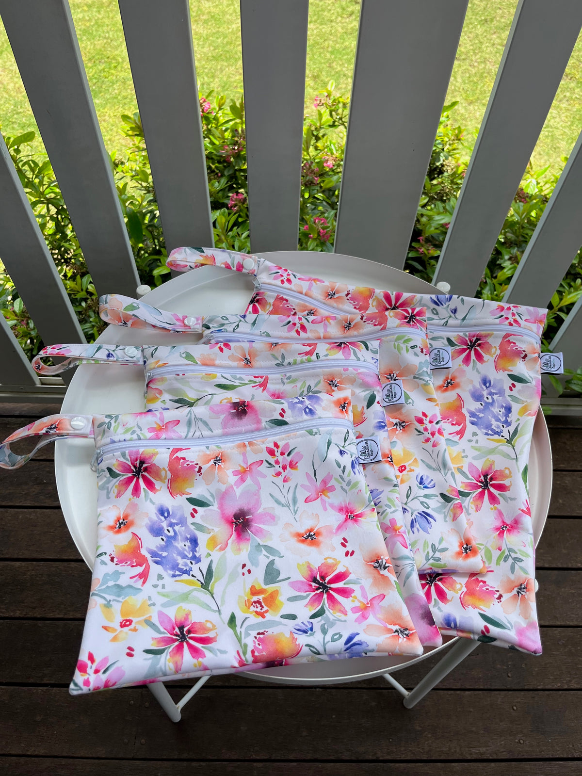 PRE-ORDER Water-resistant wet bags - Albany Watercolour Floral (Eszter's Creations)