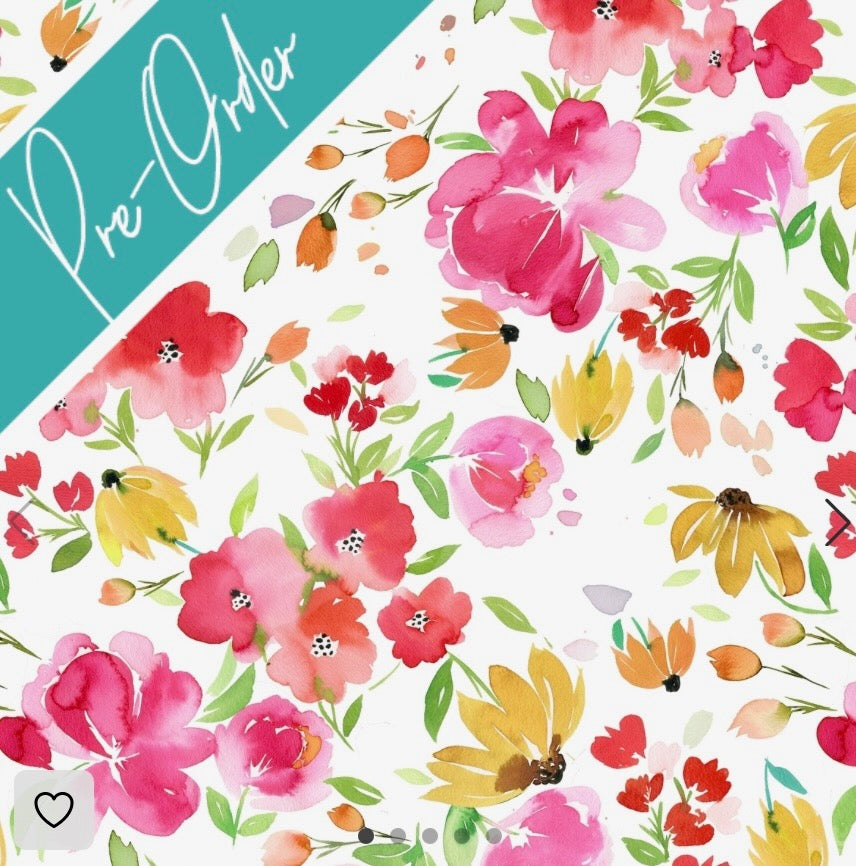 PRE-ORDER Water-resistant wet bags - Smells Like Spring Watercolor Floral (Ninola Design)