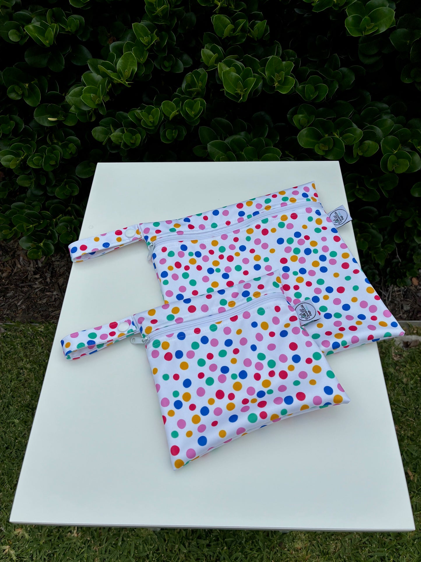 Water-resistant wet bags - Holiday Sprinkles (Little Black Kat Creative)