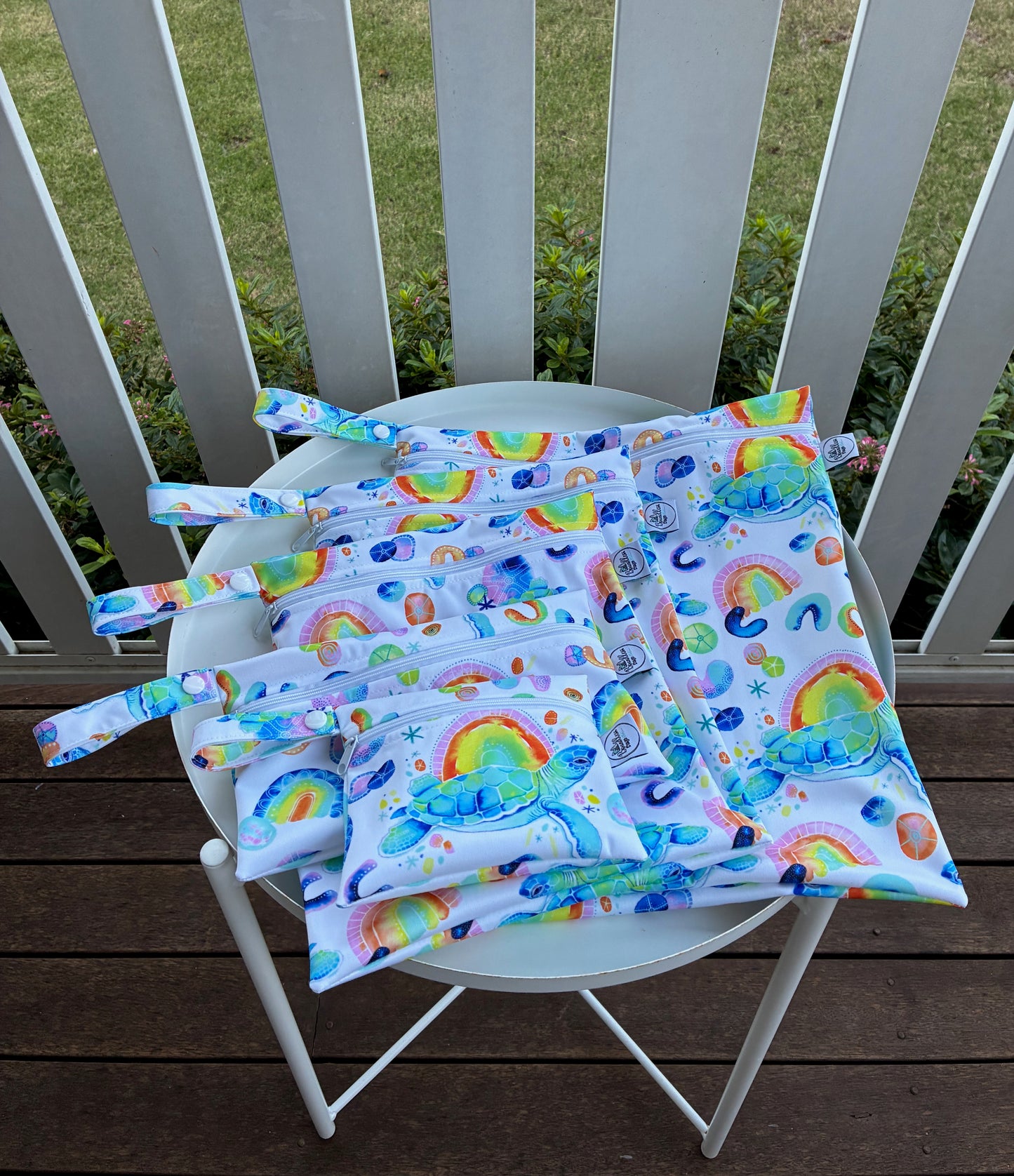 Water-resistant wet bags - Turtle Cove (DaniEm Art)