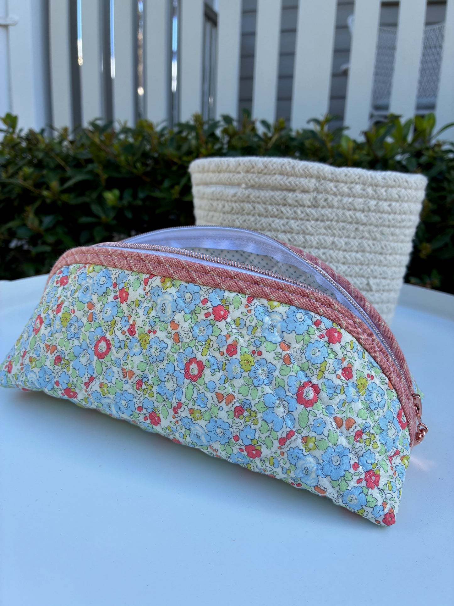 Quilted Trixie Zip Pouch – Betsy Ann Green (Liberty of London)