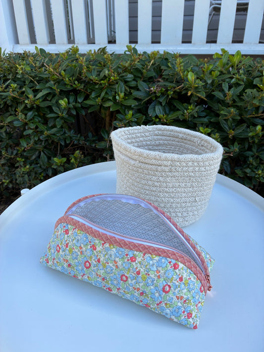 Quilted Trixie Zip Pouch – Betsy Ann Green (Liberty of London)