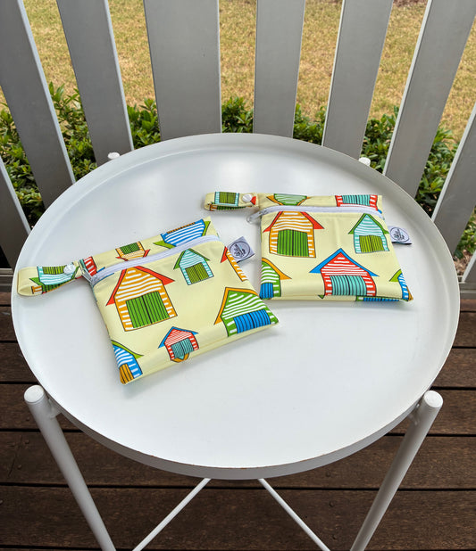 Water-resistant wet bags - Sydney Beaches Beach Huts (The Digi Dame Graphic Designer)