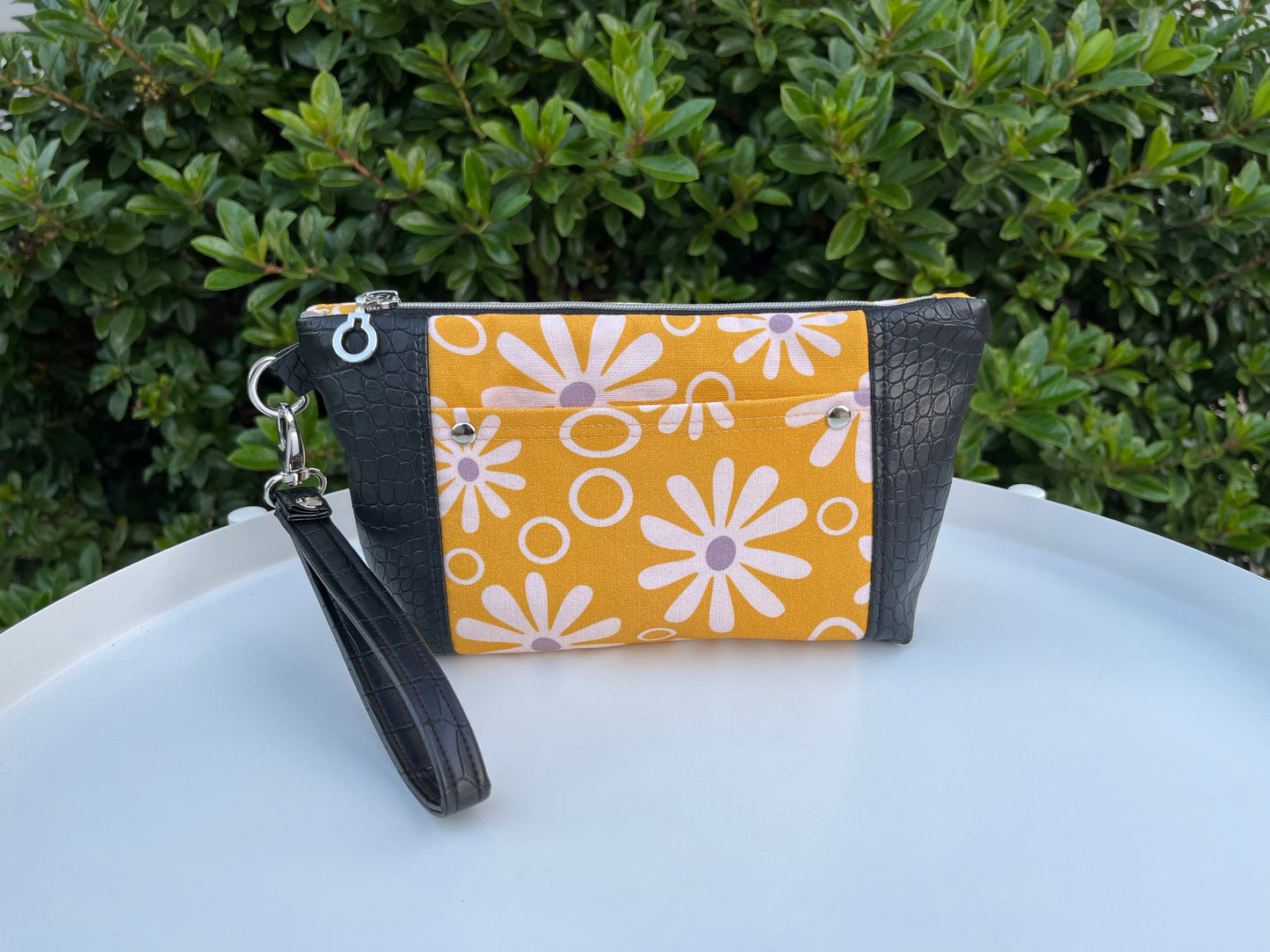 Norfolk Pouch - Funky Daisies Mustard (Anzela Simcock)