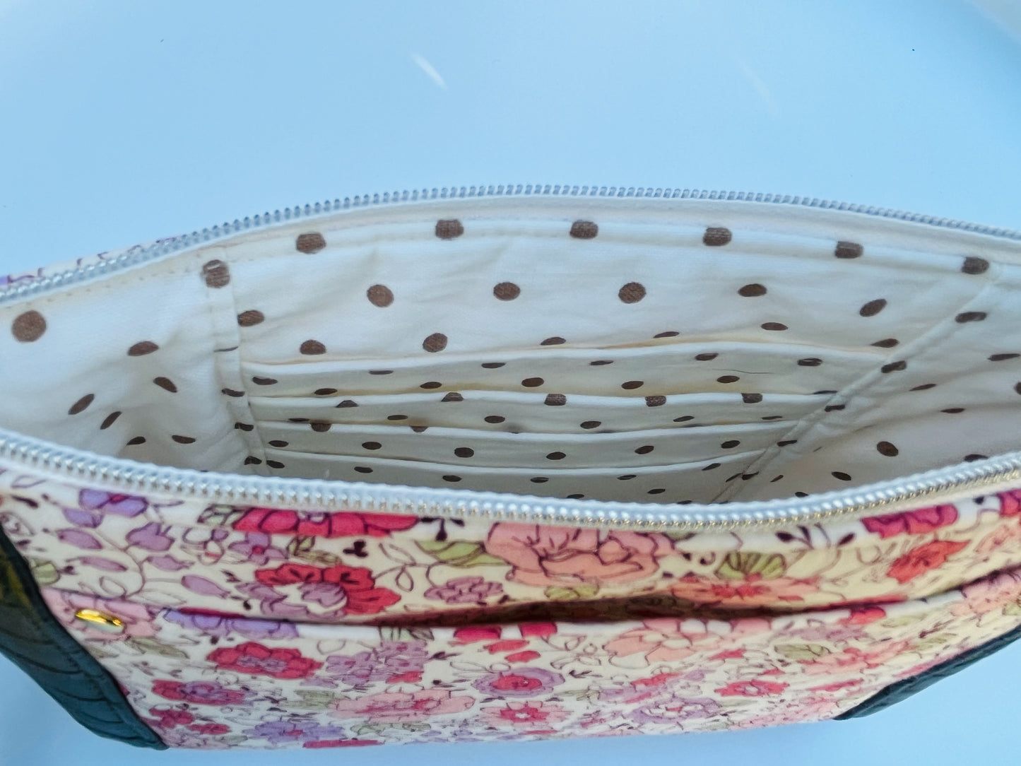 Norfolk Pouch - Floral lawn fabric from the Yuwa Live Life Collection