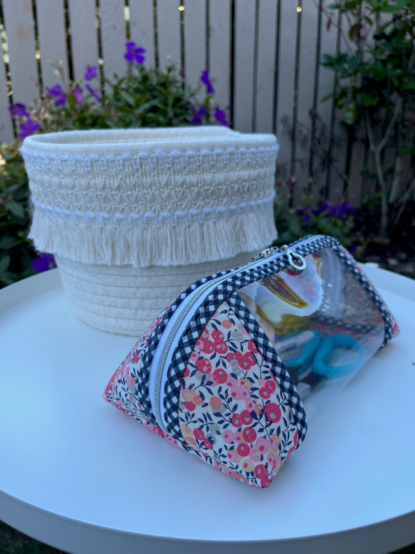 Clearly Trixie pouch - Wiltshire D (Liberty Tana Lawn)