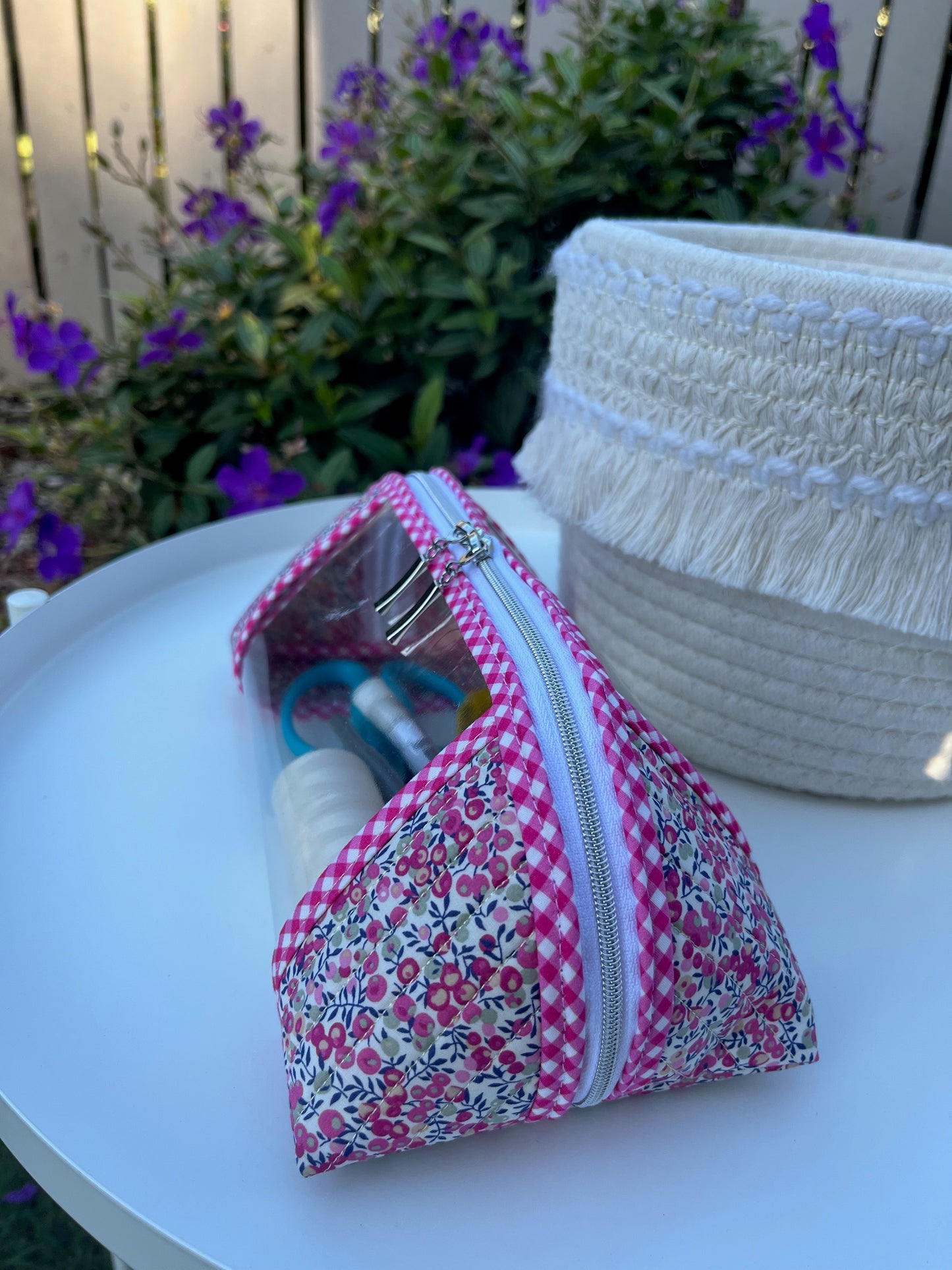 Clearly Trixie pouch - Wiltshire Bud B (Liberty Tana Lawn)