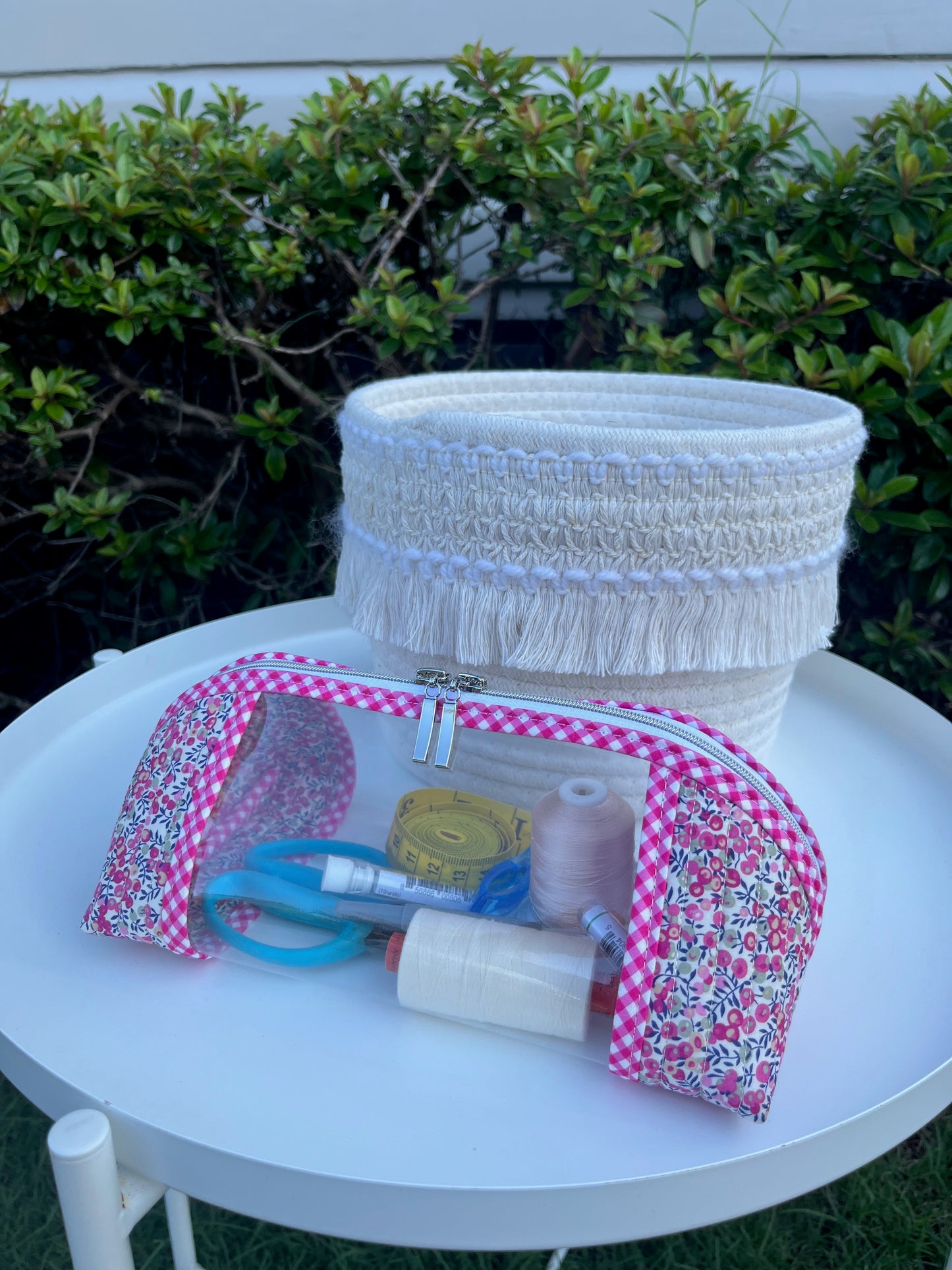 Clearly Trixie pouch - Wiltshire Bud B (Liberty Tana Lawn)