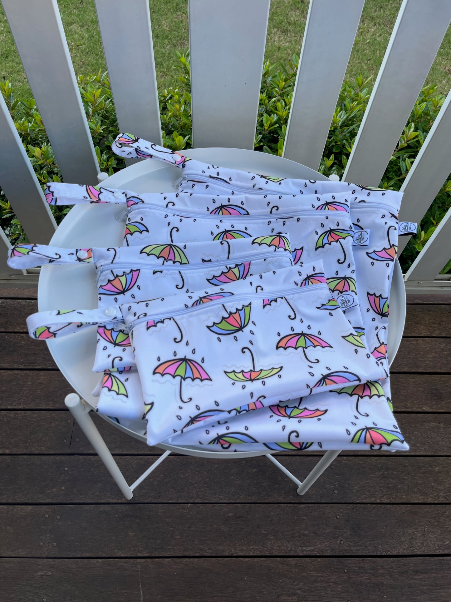 Water-resistant wet bags - Spring - Umbrellas (Simone Pook)