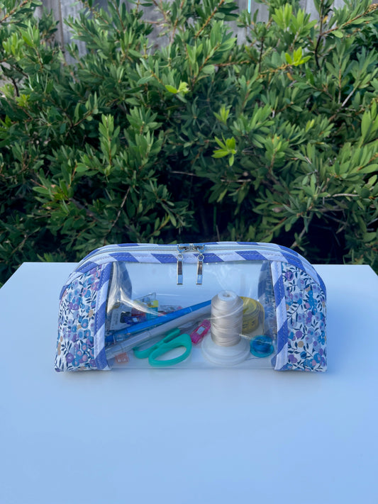 Clearly Trixie pouch - Wiltshire E (Liberty Tana Lawn)