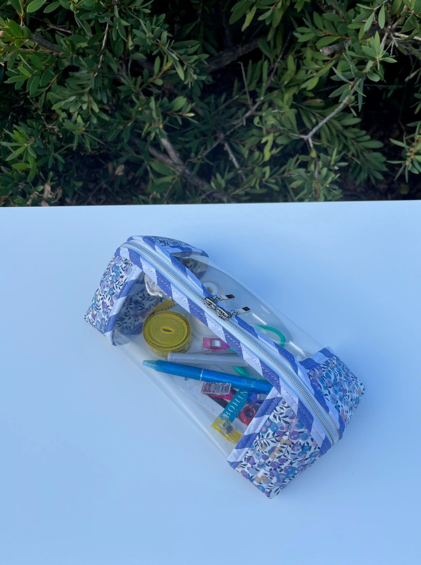 Clearly Trixie pouch - Wiltshire E (Liberty Tana Lawn)