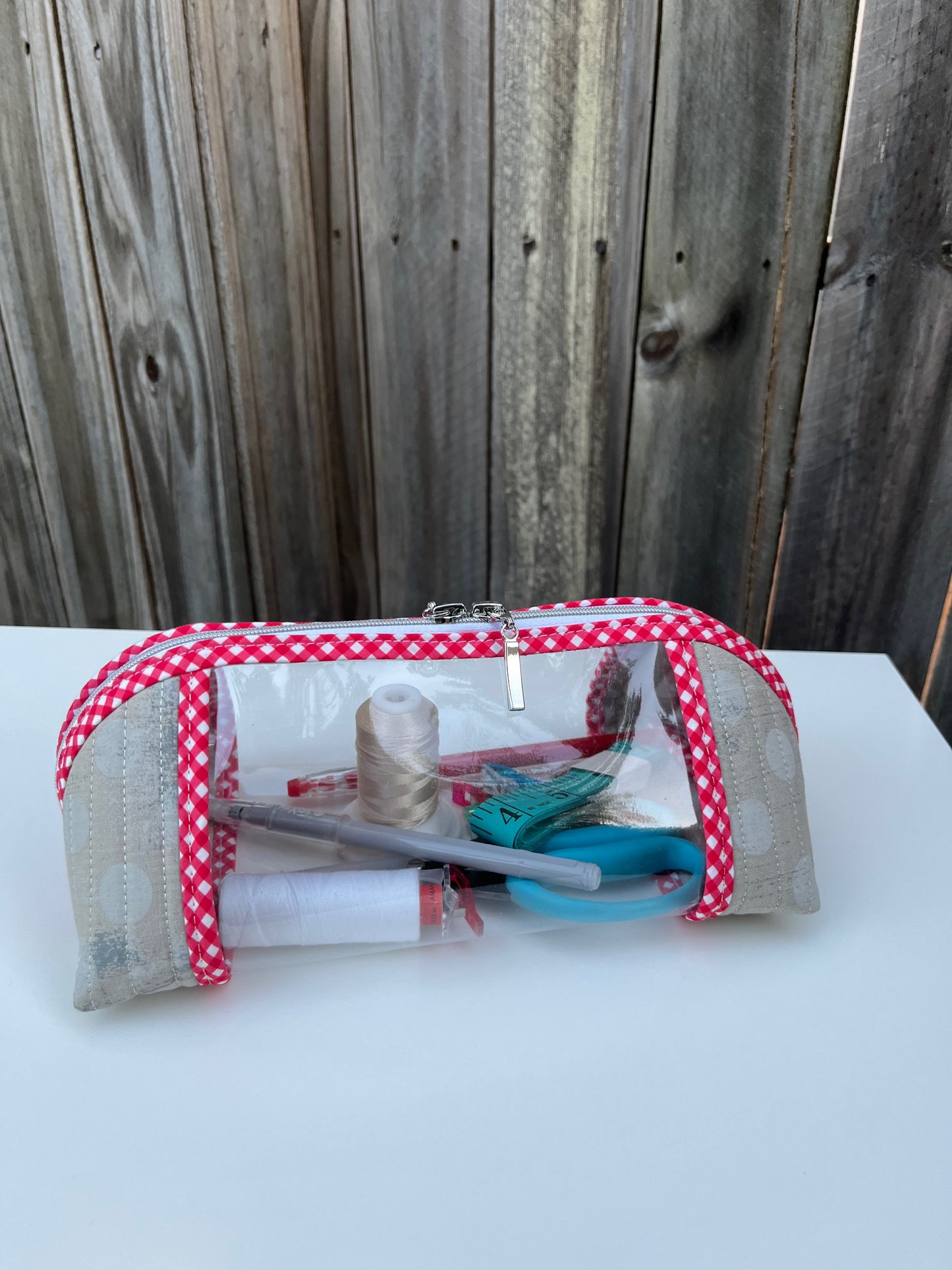 Clearly Trixie pouch - Grunge Hits The Spot (Moda Fabrics)
