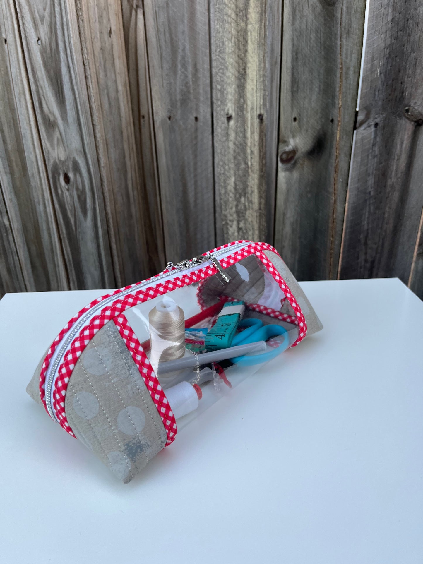 Clearly Trixie pouch - Grunge Hits The Spot (Moda Fabrics)