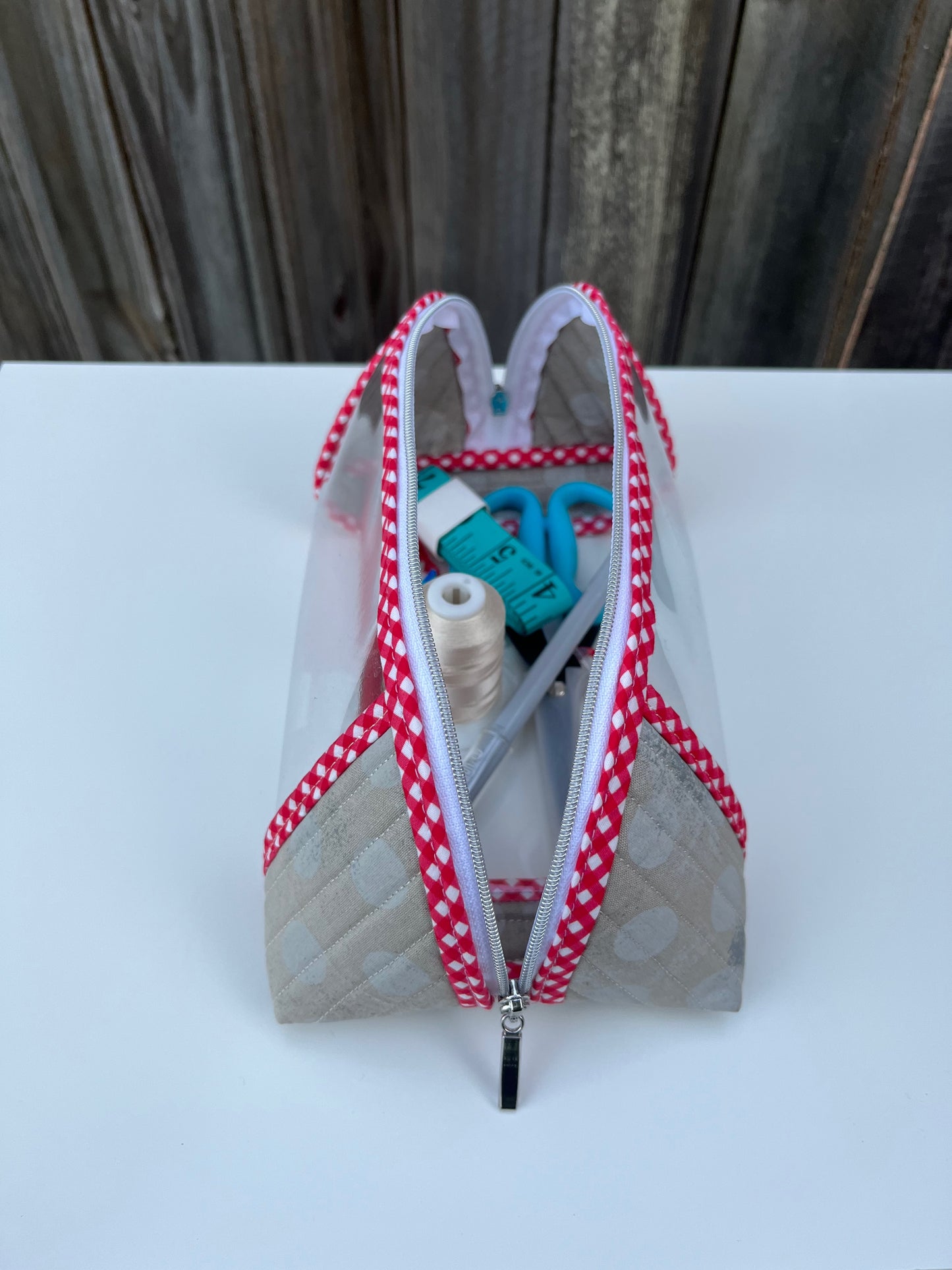 Clearly Trixie pouch - Grunge Hits The Spot (Moda Fabrics)