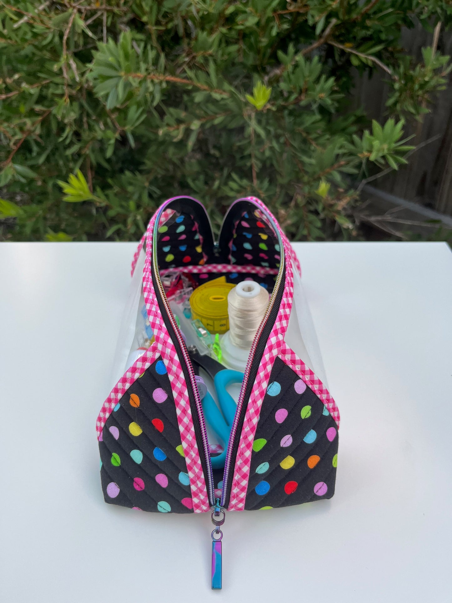 Clearly Trixie pouch - Big Dots (Milvale Design Studio)