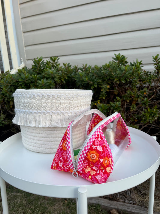 Clearly Trixie pouch - Annabelle Bailey Pink (The Artist's Home Collection, Liberty)