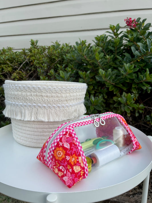 Clearly Trixie pouch - Annabelle Bailey Pink (The Artist's Home Collection, Liberty)