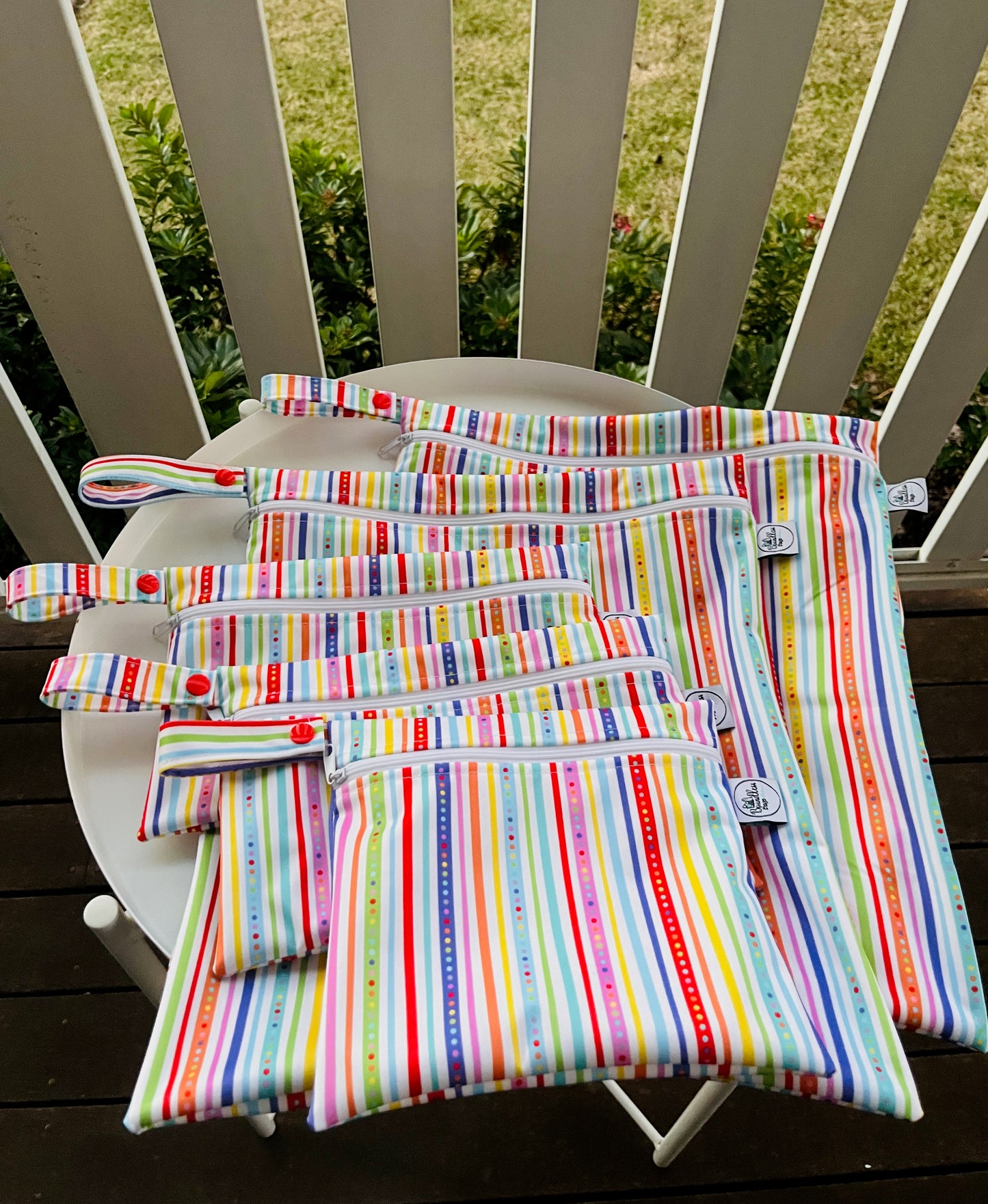 PRE-ORDER Water-resistant wet bags (Spotty Stripes, Creative Monsoon)