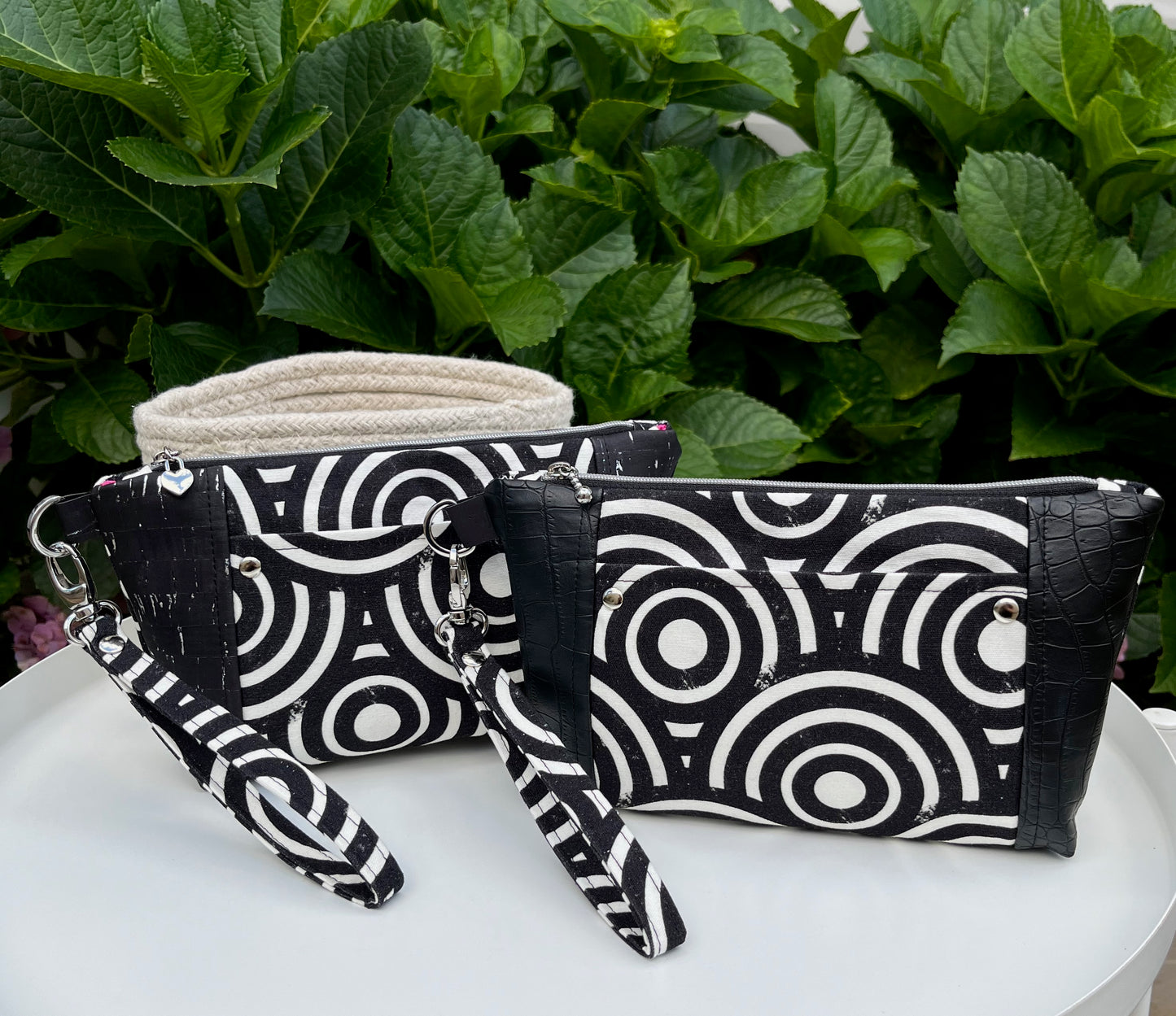 Norfolk Pouch - Black Circles (Averly Designs)