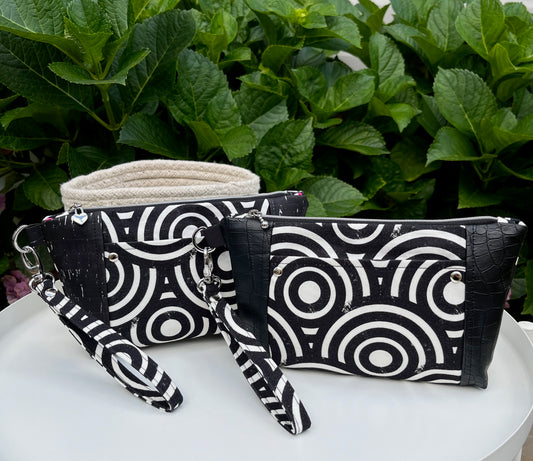 Norfolk Pouch - Black Circles (Averly Designs)