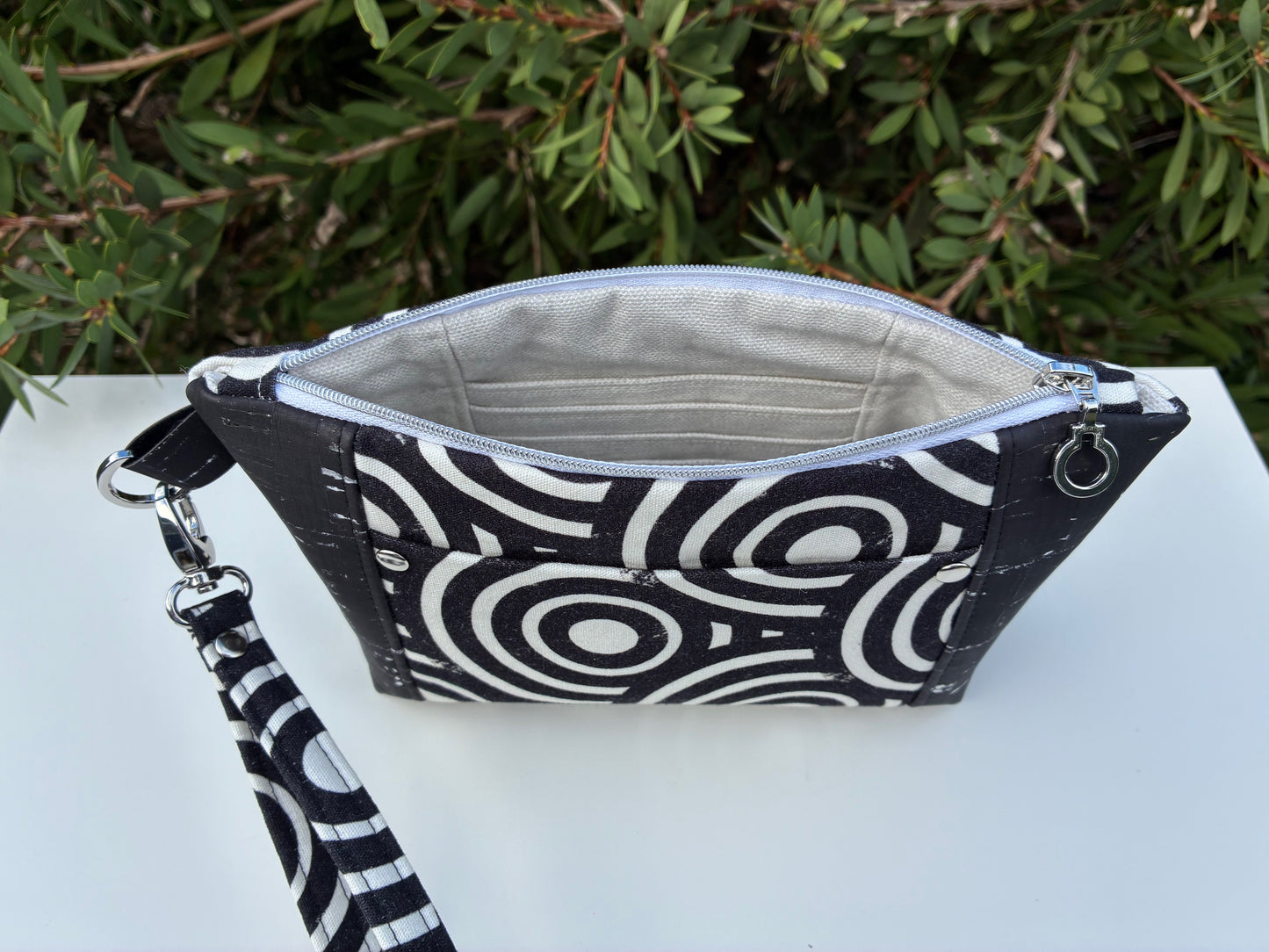 Norfolk Pouch - Black Circles (Averly Designs)