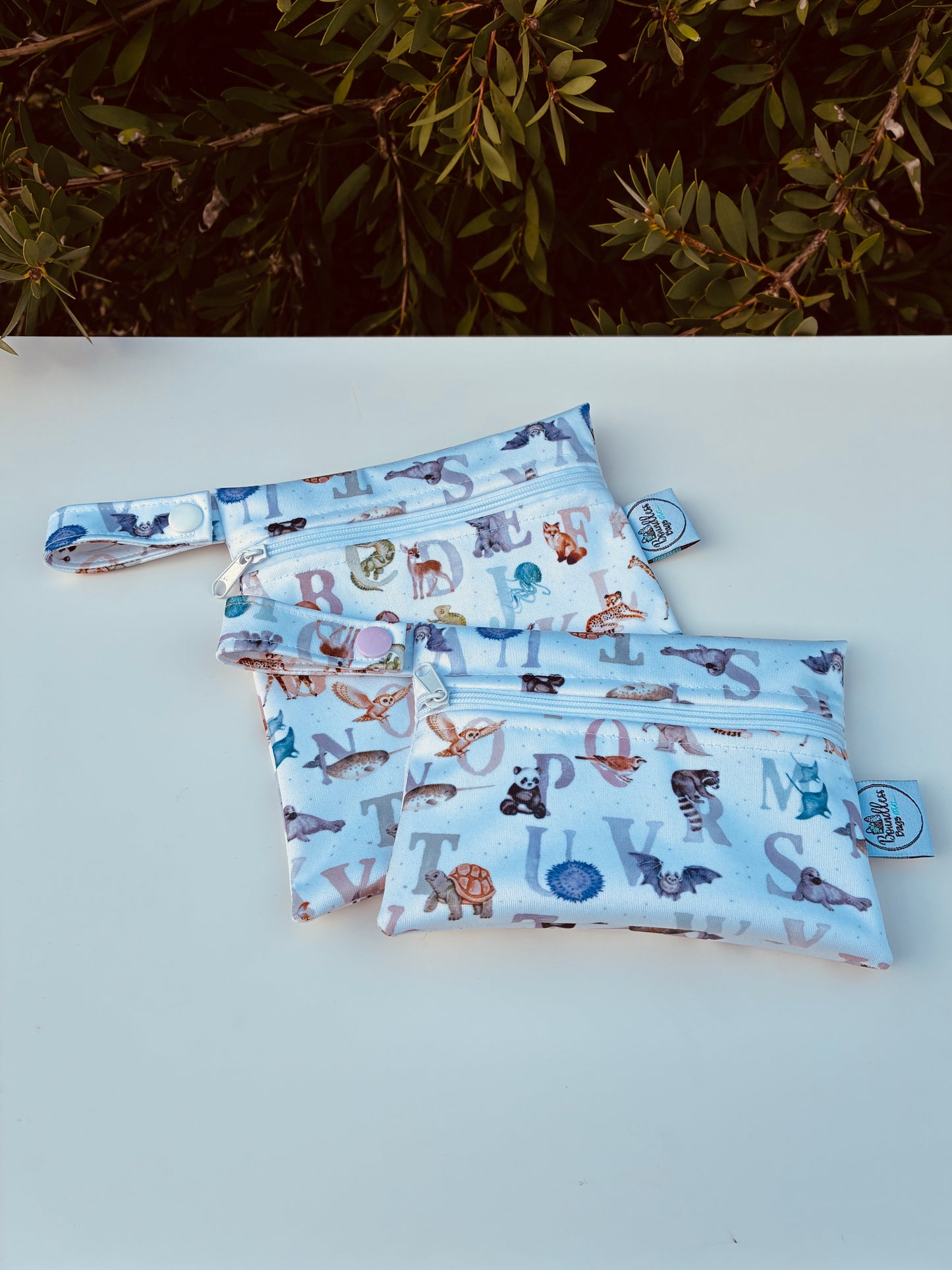 Water-resistant wet bags - Animal Alphabet (Flora & Fable)