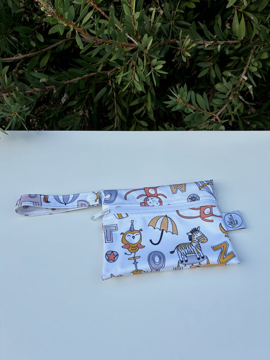 Water-resistant wet bags - Animal Circus Alphabet (Cecca Designs)