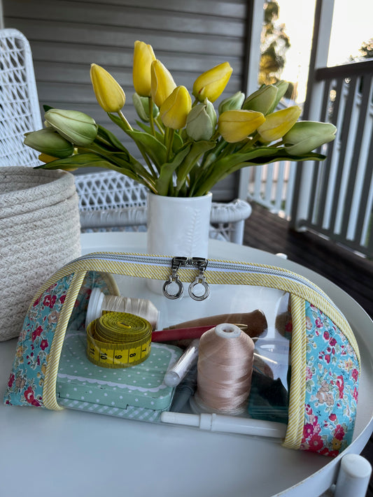 Clearly Trixie pouch - Tatum Aqua (Liberty)