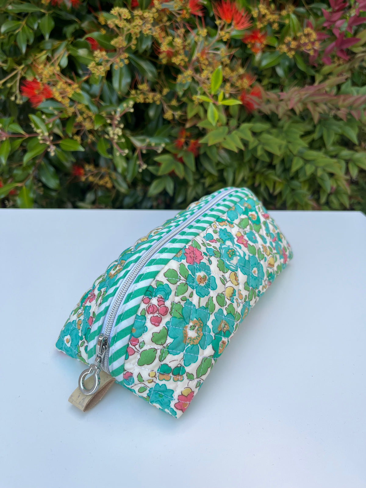 Quilted Trixie Zip Pouch - Betsy Green, Liberty of London Tana Lawn