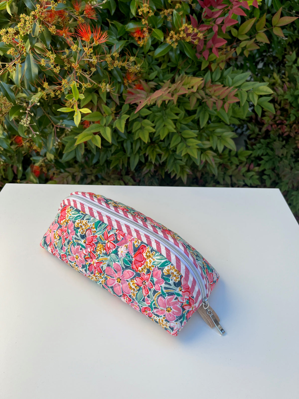 Quilted Trixie Zip Pouch - Sallieann (The Artist's Home Collection, Liberty)