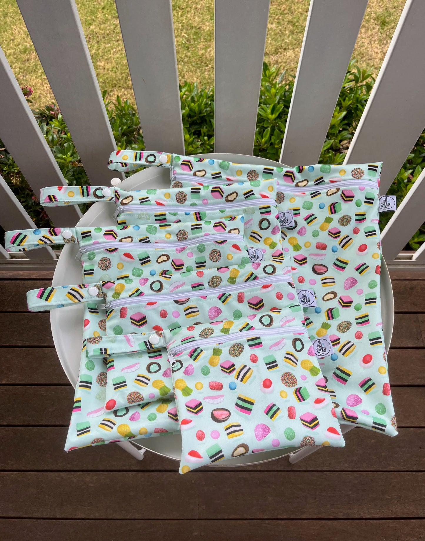 Water-resistant wet bags - Assorted Lollies (Annette Winter)