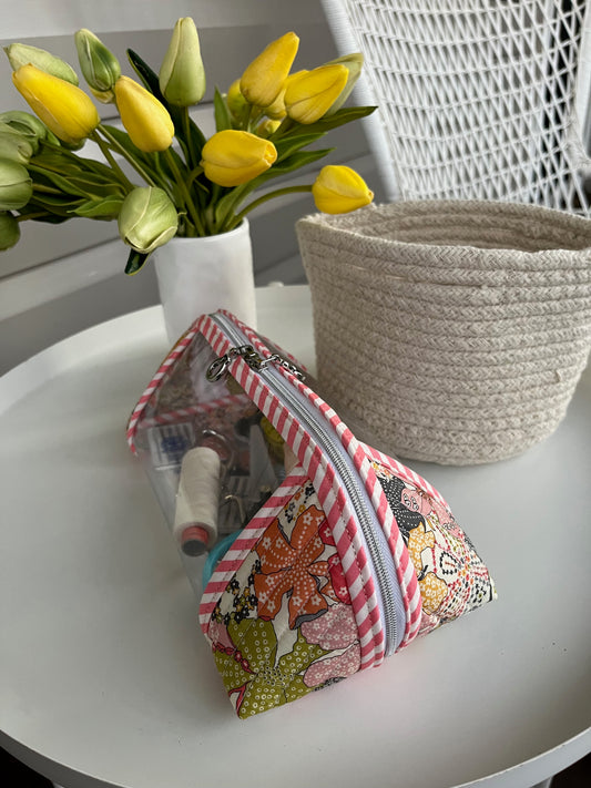 Clearly Trixie pouch - Mauvey (Liberty Tana Lawn)