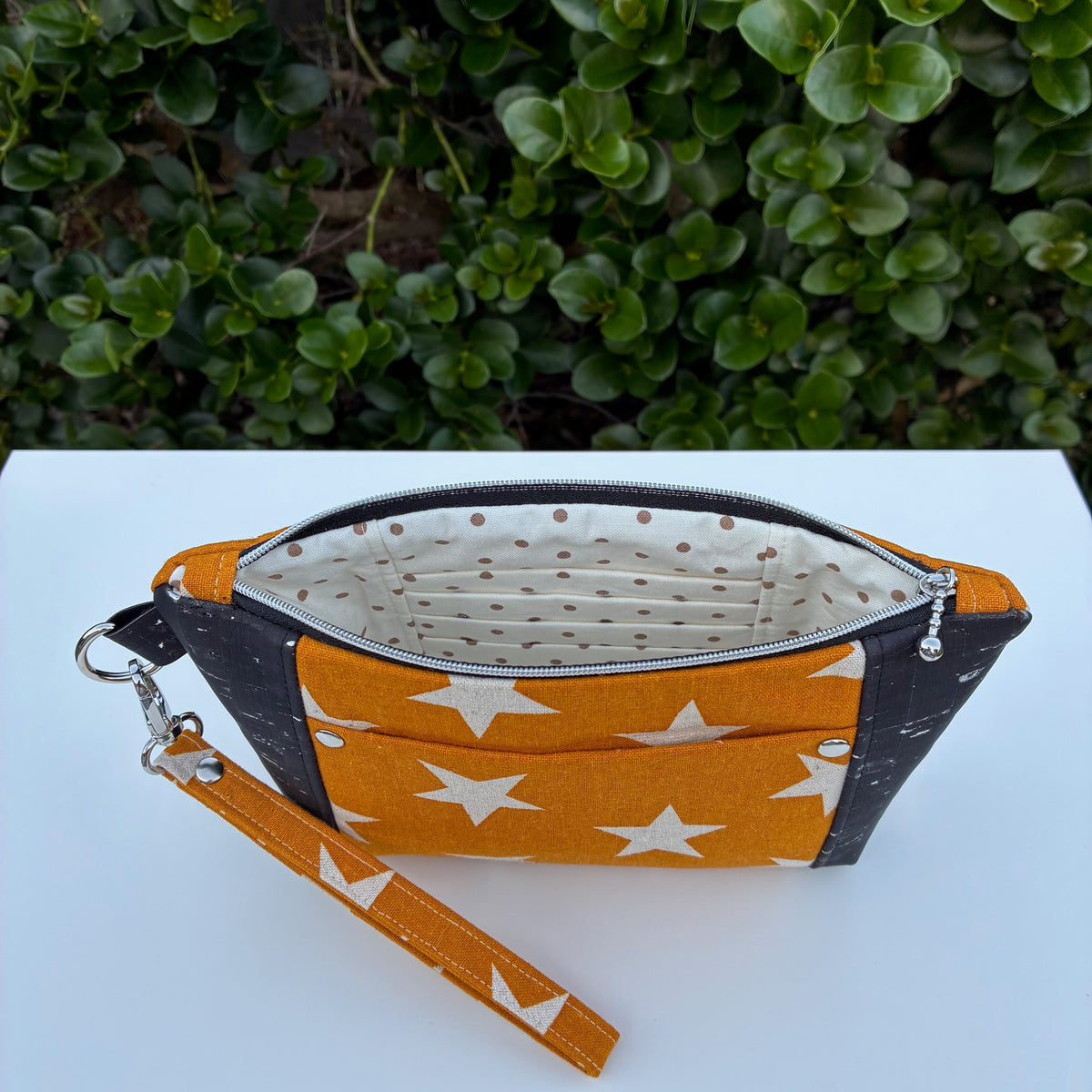 Norfolk Pouch - Natural Stars - Gold (Robert Kaufman: Sevenberry)