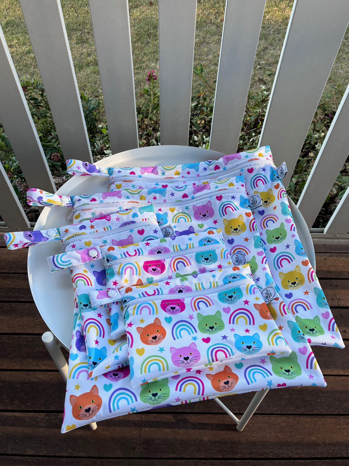 Water-resistant wet bags - Rainbow Kittens (Creative Monsoon)