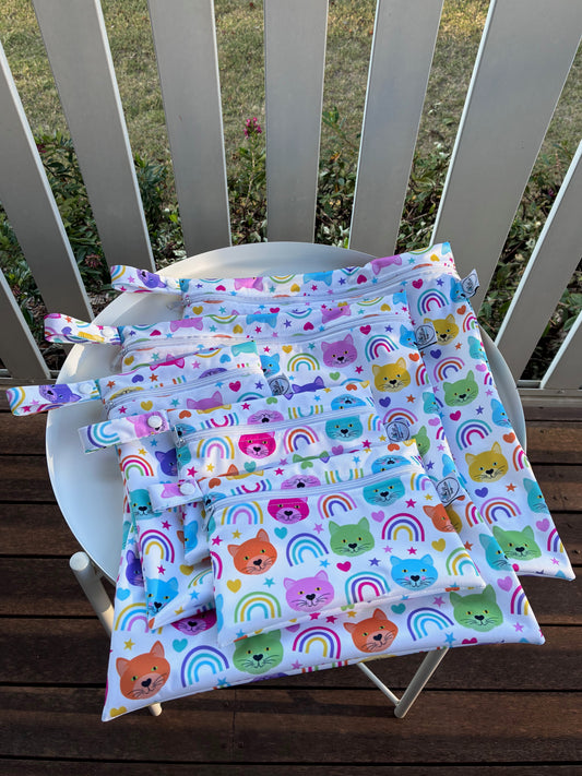 Water-resistant wet bags - Rainbow Kittens (Creative Monsoon)