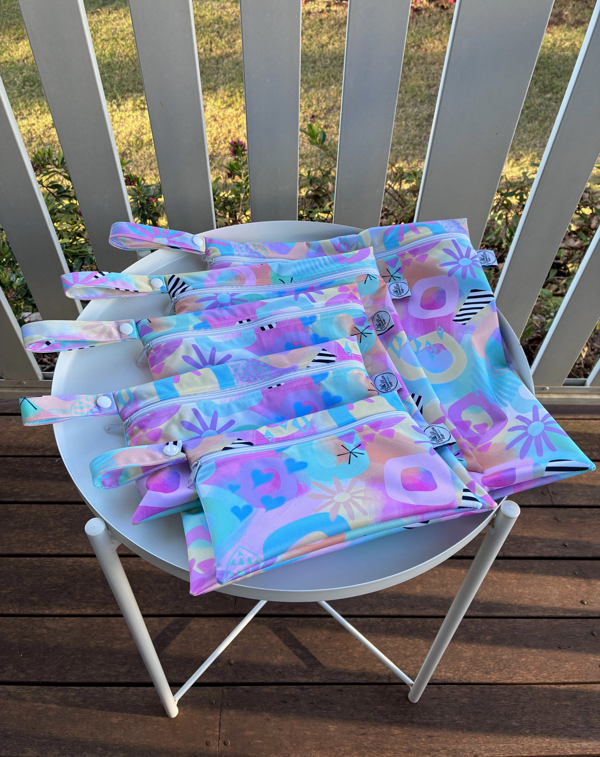 Water-resistant wet bags - Peaches and Blush (Wonderland Design Co)