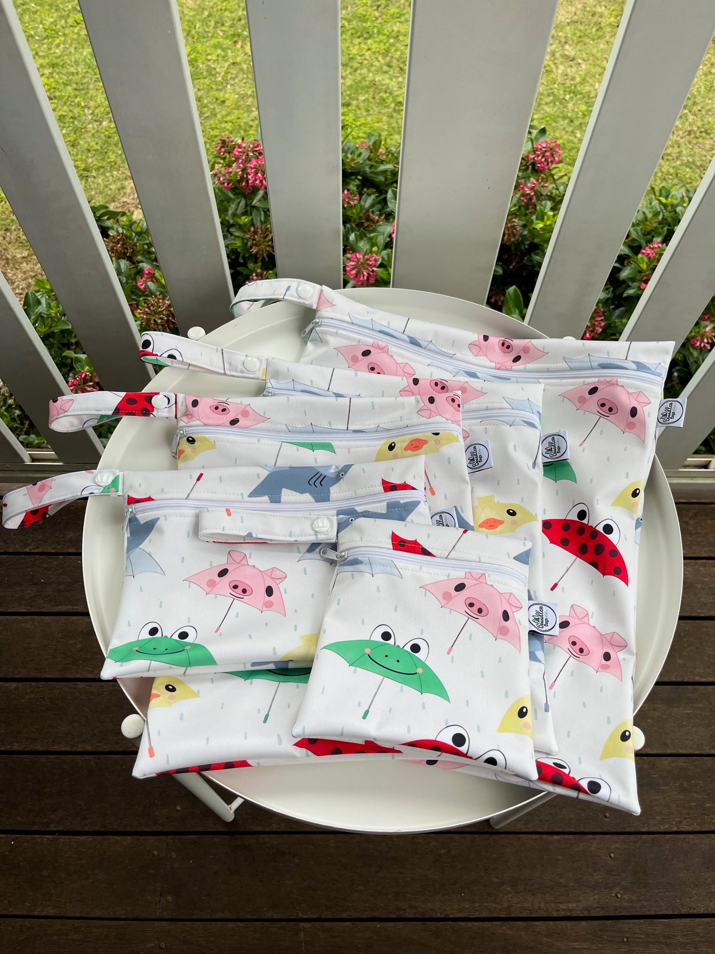 Water-resistant wet bags - Bugs and Brollies (Toto and Dotty Designs)