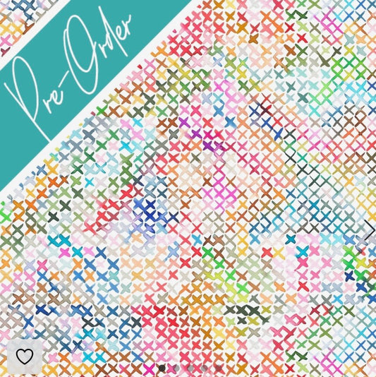 PRE-ORDER Water-resistant wet bags - Cross Stitch Colourful Geometric X Texture (Ninola Design)